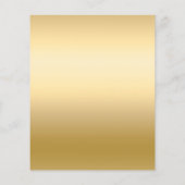 Goud roze bloemstukken 50e verjaardag uitnodiging (Achterkant)