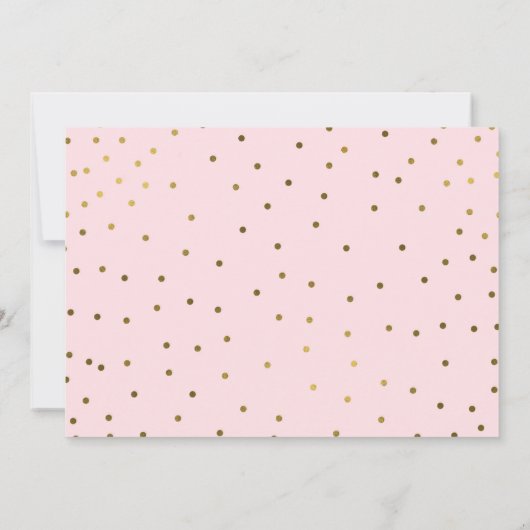 Goud & Roze Blush Modern Sweet 16 Verjaardagsfeest Kaart (Achterkant)