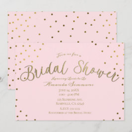 Goud & Roze Blush Moderne Bruiloft Glamour Kaart