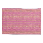 Goud & Roze Boheemse Eenhoorn Patroon Kussensloop (Achterkant)