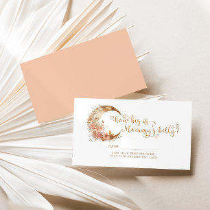 Goud roze boho maan hoe groot is mama's buik informatiekaartje