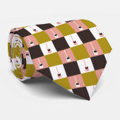 Goud Roze Chocolade Ivoor Roze Wit Gitaren Stropdas (Opgerold)