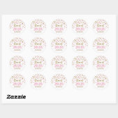 Goud Roze Confetti Afstuderen 2026 Ronde Sticker (Vel)