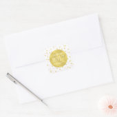 Goud Roze Confetti Afstuderen Klasse van 2017 Vierkante Sticker (Envelop)
