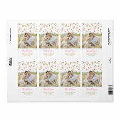 Goud Roze Confetti Foto Trouwlabels Etiket (Full Sheet)