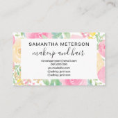 Goud roze, dunne waterverf afsprakenkaartje (Achterkant)