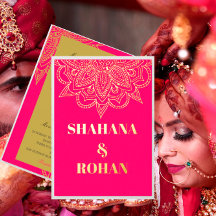 Goud Roze Elegante Formele Indiase Thema Bruiloft