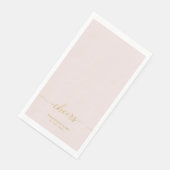 Goud & Roze | Elegante Lettertypografie Proost Aan Servet (Hoek)