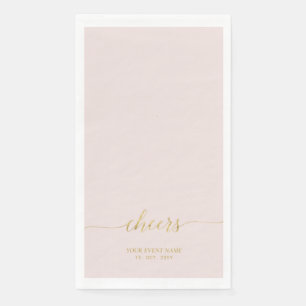Goud & Roze   Elegante Lettertypografie Wensen Cus Servet