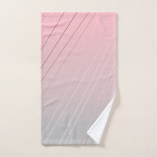 Goud, roze en grijs roos, van kleur bad handdoek