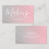 Goud, roze en grijs roos, van kleur visitekaartje (Voorkant / Achterkant)