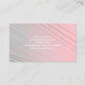 Goud, roze en grijs roos, van kleur visitekaartje (Achterkant)