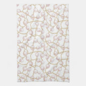 Goud Roze Glam Parels Bruidsmeisjesfeest Theedoek (Verticaal)