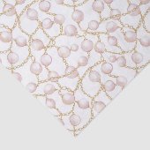 Goud Roze Glam Parels Bruidsmeisjesfeest Tissuepapier (Detail)