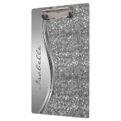 Goud Roze Glitter Glam Bling Persoonlijk Monogram Klembord (Links)