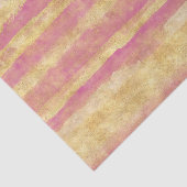 Goud Roze Glitter Strepen Kerstmis Tissuepapier (Detail)
