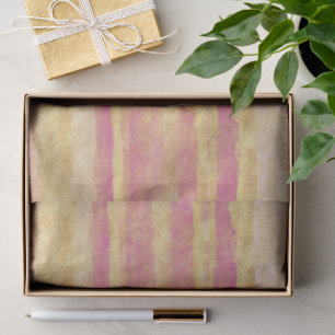 Goud Roze Glitter Strepen Kerstmis Tissuepapier
