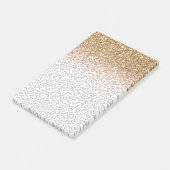 Goud Roze Glitter Zwart Luipaard Print Post-it® Notes (Schuin)