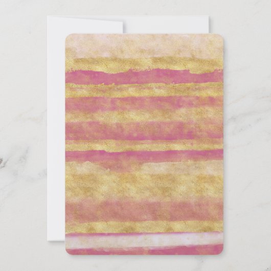 Goud Roze Glitz Strepen Kaart (Achterkant)