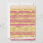 Goud Roze Glitz Strepen Vrijgezellenfeest Kaart (Achterkant)