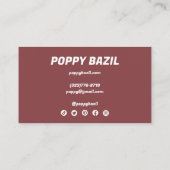 Goud roze goud met minimale streekstrips visitekaartje (Achterkant)