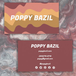 Goud roze goud met minimale streekstrips visitekaartje