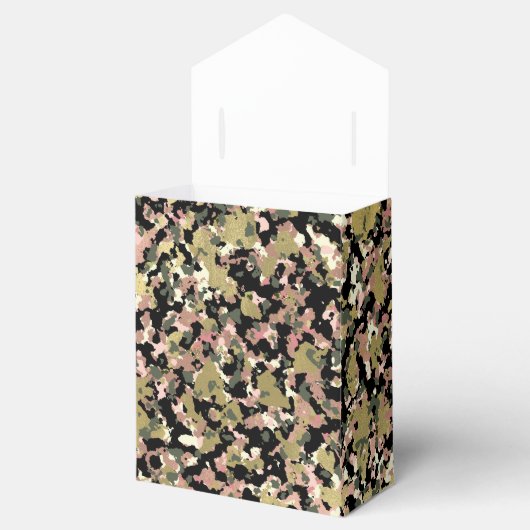 Goud Roze Groen Zwart Camouflage Verjaardagsfeest Bedankdoosjes (Geopend)