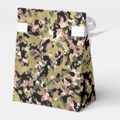 Goud Roze Groen Zwart Camouflage Verjaardagsfeest Bedankdoosjes (Achterkant)