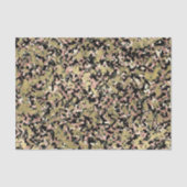 Goud Roze Groen Zwart Camouflage Verjaardagsfeest Tissuepapier (Voorkant)