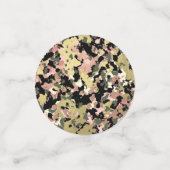Goud Roze Groen Zwart Camouflage Verjaardagsfeestj Confetti (Kleine voorkant)