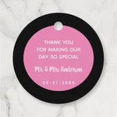 Goud Roze Hete Cacao Bommen | Dank u bruiloft Bedankjes Labels (Achterkant)