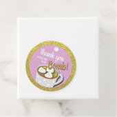 Goud Roze Hete Cacao Bommen | Elegante bruiloft Bedankjes Labels (In situ)