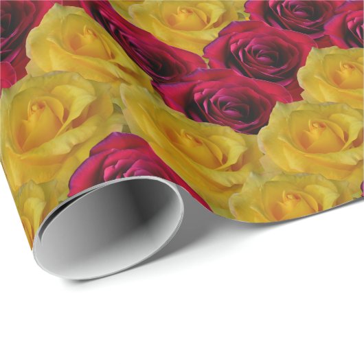 Goud roze inpakpapier romantisch rozen papier (Rol Hoek)