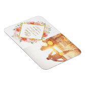 Goud, Roze, Koraal en Perzik sparen het Briefkaart Magneet (Rechterzijde)