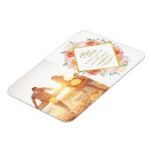 Goud, Roze, Koraal en Perzik sparen het Briefkaart Magneet (Linkerzijde)