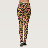Goud Roze Luipaard Leggings (Achterkant)