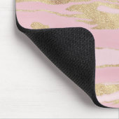 Goud Roze Marmer Abstract Schilderij Muismat (Hoek)