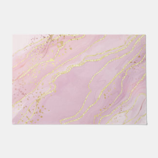 Goud Roze Marmer  Deurmat