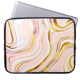 Goud Roze Marmer: Luxe ontwerp. Laptop Sleeve