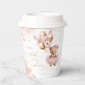 Goud Roze Meisje Baby shower We kunnen nauwelijks  Papieren Bekers (Achterkant)