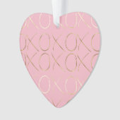Goud Roze Meisje Glam XOXO Ornament (voorkant)