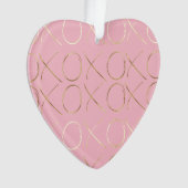 Goud Roze Meisje Glam XOXO Ornament (voorkant)