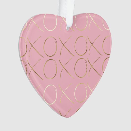 Goud Roze Meisje Glam XOXO Ornament (voorkant)