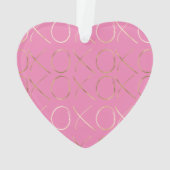 Goud Roze Meisje Glam XOXO Ornament (achterkant)