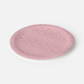 Goud Roze Meisje Glam XOXO Papieren Bordje (Gekanteld)