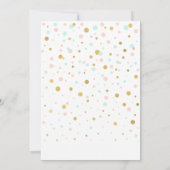 Goud, roze, mint-ballonnen | O BABY BABY SHOWER Kaart (Achterkant)