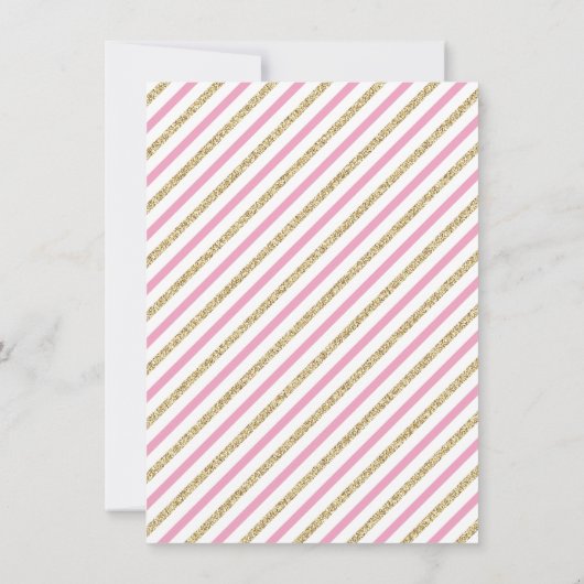 Goud & Roze | Modern Girl Party Dank je Bedankkaart (Achterkant)