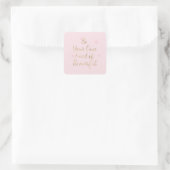 Goud Roze Mooie Sparkles Quote Vierkante Sticker (Tas)