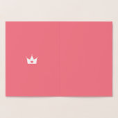 goud & roze prinses Happy Birthday Folie Kaarten (Binnen)