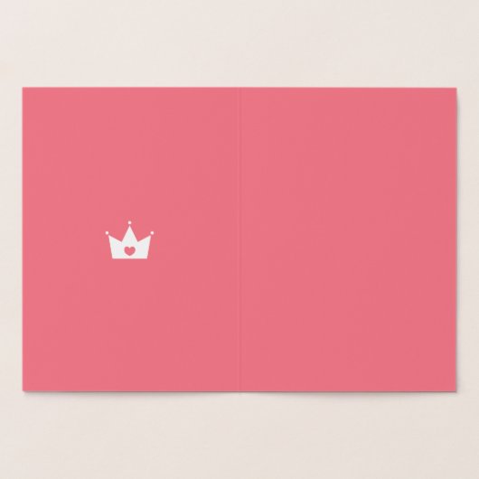 goud & roze prinses Happy Birthday Folie Kaarten (Binnen)